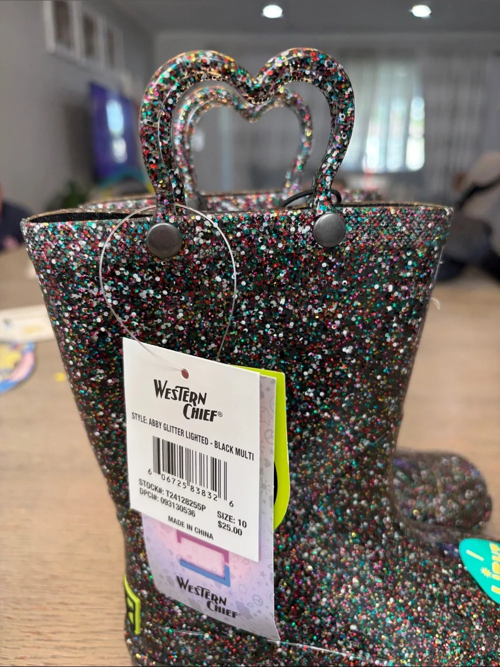 Glitter Light-Up Kids Rain Boots girls